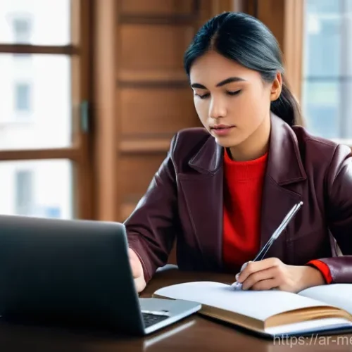 의료관광코디네이터 프리랜서로 일하는 법 - **Prompt: "A focused young woman, dressed in smart casual attire, sits at a clean, modern desk. She ...
