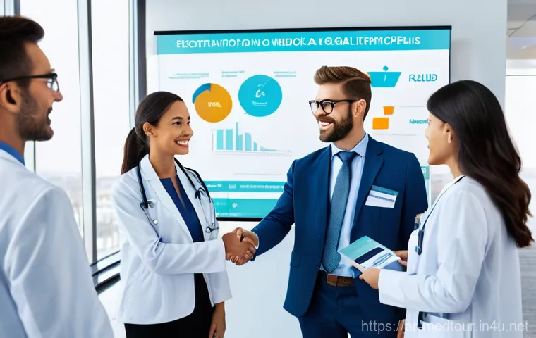 의료관광코디네이터 프리랜서로 일하는 법 - **Prompt: "A compassionate male medical tourism coordinator, dressed professionally in a suit jacket...