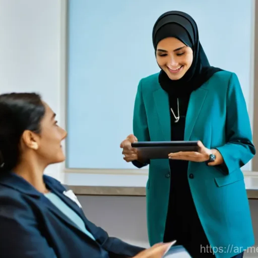 의료관광코디네이터 필수 매뉴얼 작성법 - **Prompt:** A compassionate female medical coordinator, professionally dressed in a smart blazer and...